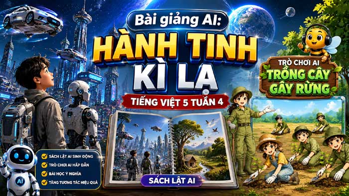 Bài giảng AI Hành tinh kì lạ - Tiếng Việt 5 tuần 4: Biến tiết đọc thành khám phá đầy hứng thú của học sinh